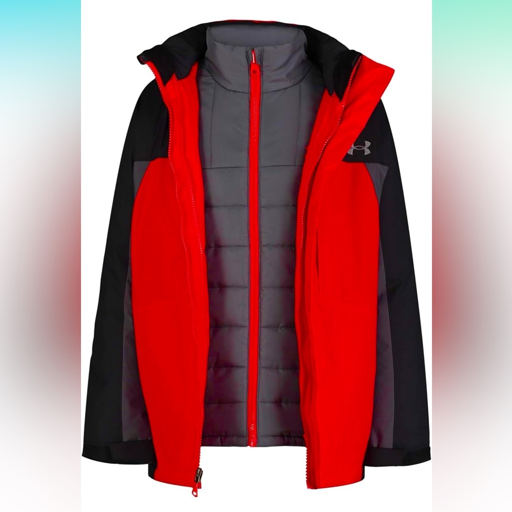 Under Armour Westward 3-in-1 Jacket, Removable Hood Windproof & Water Repellant